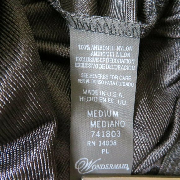 Vintage Wondermaid Satin NYLON Half SLIP Black - Picture 5 of 10